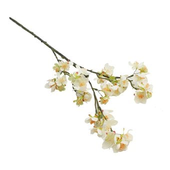 Cream Wild Cherry Blossom Spray 76cm