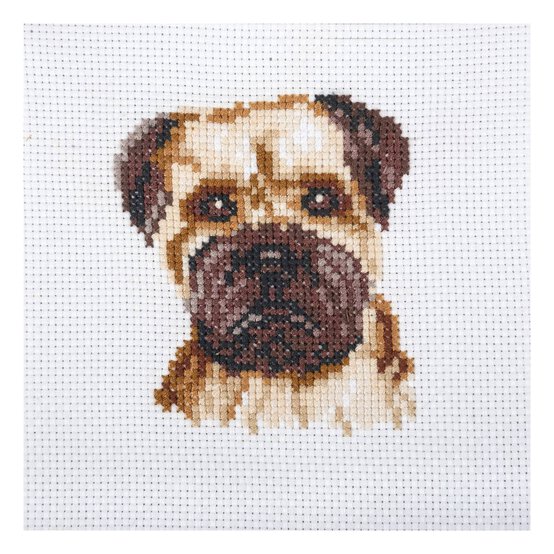 Trimits Border Terrier Mini Cross Stitch Kit 13cm x 13cm image number 2