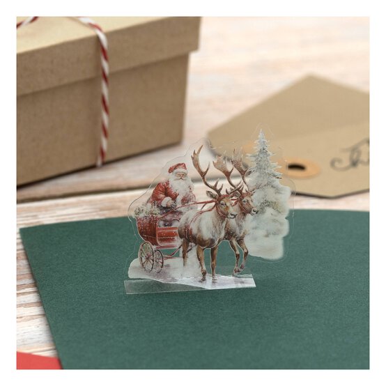 Stand Up Santa Sleigh Stickers 4 Pack image number 2