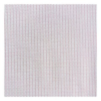 Toybox Treasures Pink Knitted Texture Cotton Fabric by the Metre