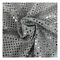 Silver Sequin Polyester Jersey Fabric by the Metre image number 1