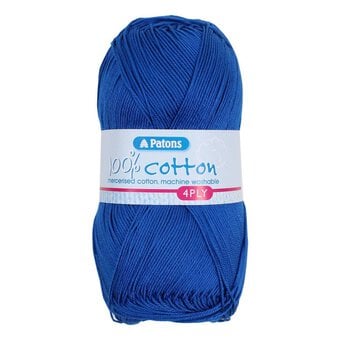 Patons Royal Blue 100% Cotton 4 Ply 100g