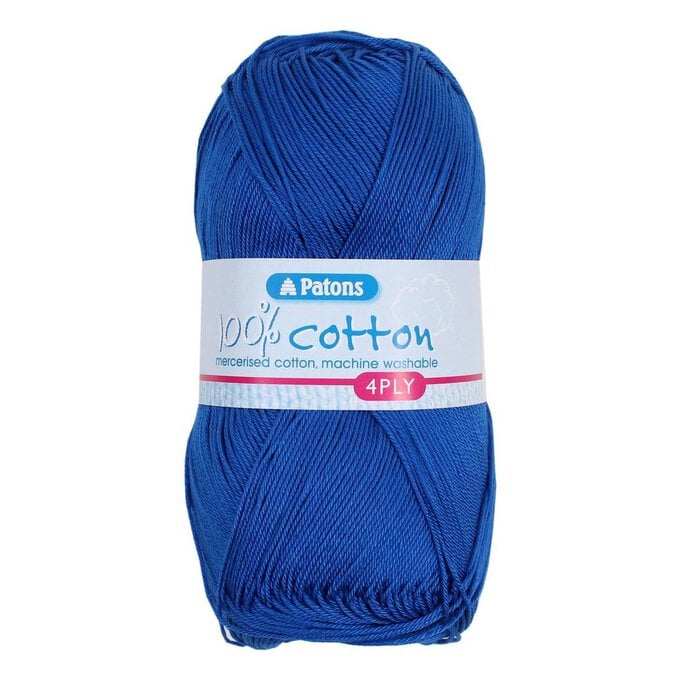 Patons Royal Blue 100% Cotton 4 Ply 100g image number 1