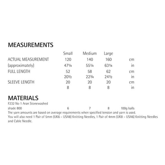 Sirdar No.1 Aran Stonewashed Kimono Digital Pattern 8271 image number 2