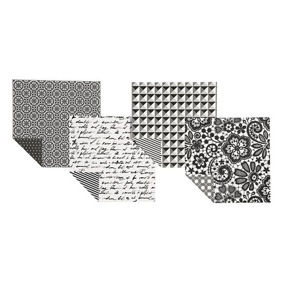 Classic Monochrome Origami Paper 15cm 50 Pack image number 2