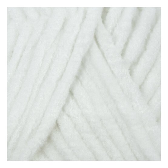 Knitcraft White Tiny Chenille DK Yarn 25g image number 2