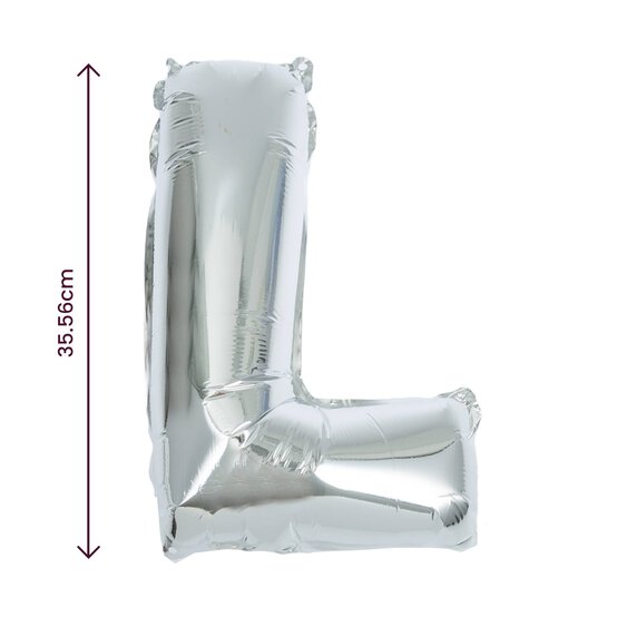Silver Foil Letter L Balloon image number 2