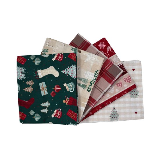 Stay at Home Christmas Fat Quarters 5 Pack image number 1