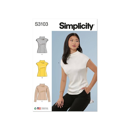 Simplicity Women’s Tops Sewing Pattern S3103 (14-22) image number 1