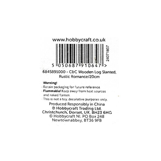 Create & Celebrate Slanted Wooden Log image number 4