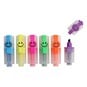 Smiley Mini Highlighters 6 Pack image number 1