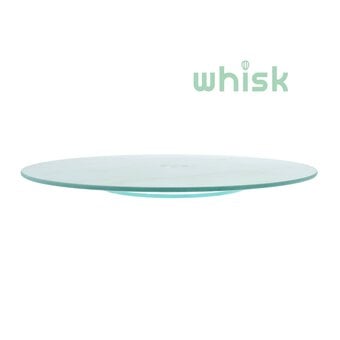 Whisk Glass Rotating Serving Plate 11 Inches