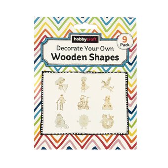 Decorate Your Own Fantasy Character Wooden Shapes 9 Pack image number 4