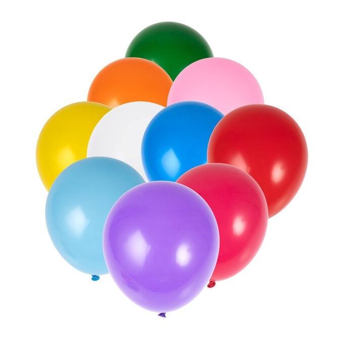 Bright Latex Balloons 10 Pack image number 1