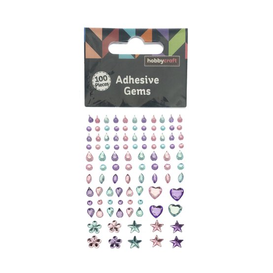 Pastel Shaped Gem Stickers 100 Pack image number 3