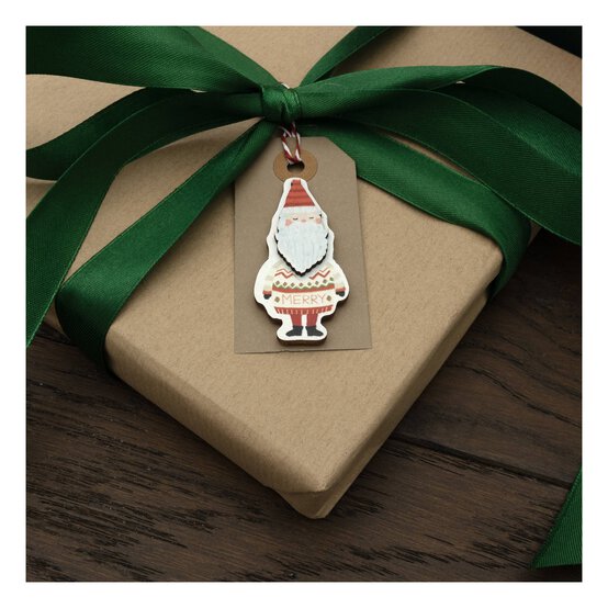 Santa Wooden Toppers 4 Pack image number 2