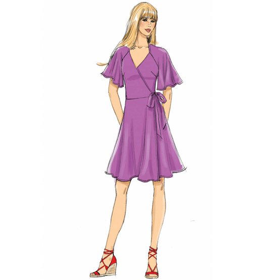 Butterick Wrap Dress Sewing Pattern B6554 (14-22) image number 4