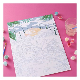 Artiste Tropical Flamingo Paint by Numbers 