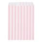 Pink and White Striped Treat Bags 50 Pack image number 1