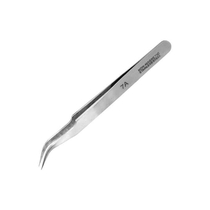Modelcraft Extra Fine Curved Stainless Steel Tweezers image number 1