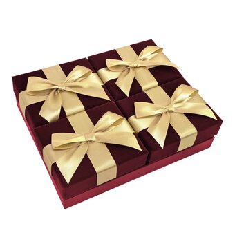 Assorted Velvet Gift Box 4 Pack 