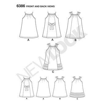 New Look Toddler's Easy Dresses Sewing Pattern 6386