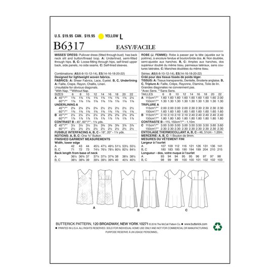 Simplicity Women&rsquo;s Dress Sewing Pattern B6317 (6-14) image number 2