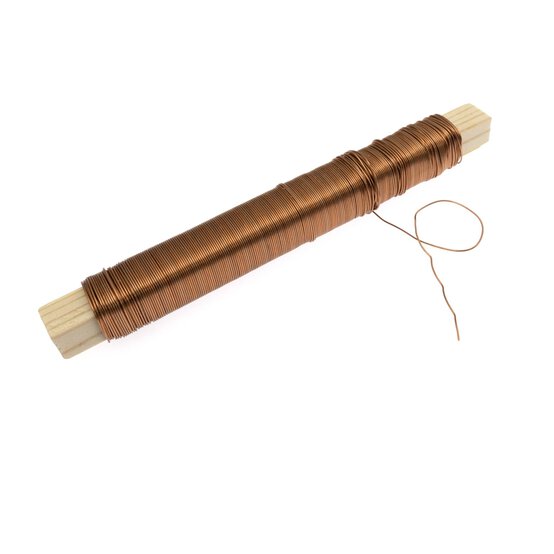 Copper Finish Metallic Wire 0.5mm x 25m image number 1