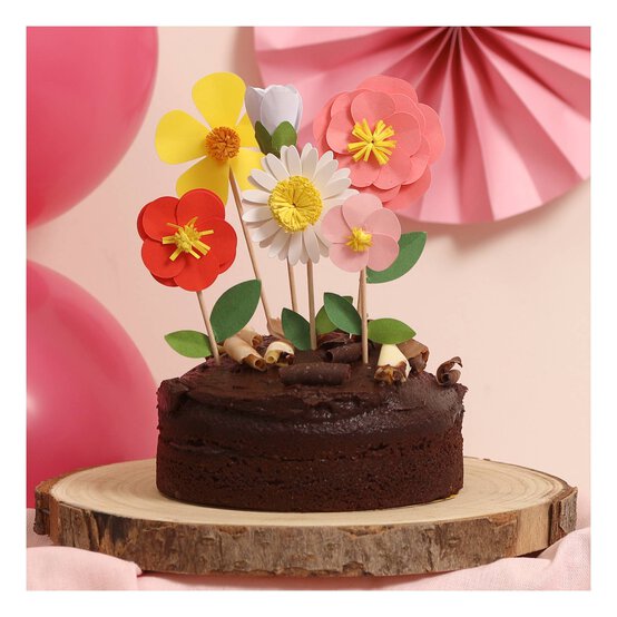 Whisk 3D Flower Toppers 6 Pieces image number 1