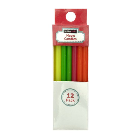 Neon Candles 12 Pack image number 3