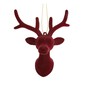 Red Stag Head Decoration 12cm image number 1