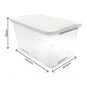 Clear White Storage Box with Wheels 60 Litres image number 3