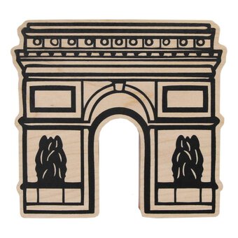 Arc de Triomphe Wooden Stamp 11cm x 11.8cm