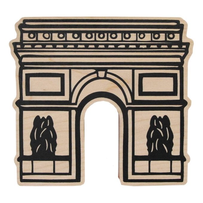 Arc de Triomphe Wooden Stamp 11cm x 11.8cm image number 1
