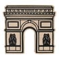 Arc de Triomphe Wooden Stamp 11cm x 11.8cm image number 1