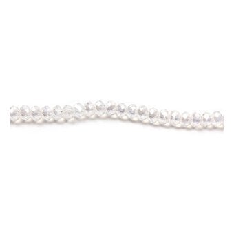 Clear Rondelle Bead String 4mm 49 Pieces