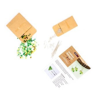 Artisan Make Your Own Green Necklace and Earrings Kit image number 3