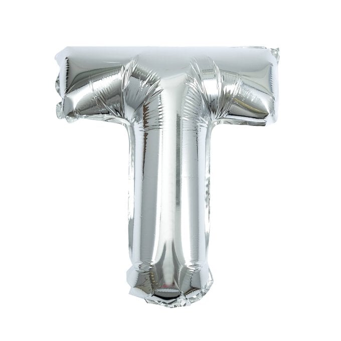 Silver Foil Letter T Balloon image number 1