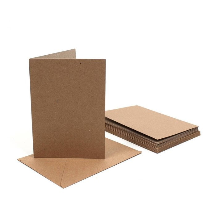 Kraft Cards and Envelopes 5 x 7 Inches 10 Pack image number 1