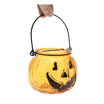 Glass Pumpkin Bucket 10cm 