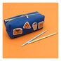 Kawaii Food Patch Blue Felt Pencil Case image number 2