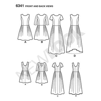 New Look Women's Dress Sewing Pattern 6341