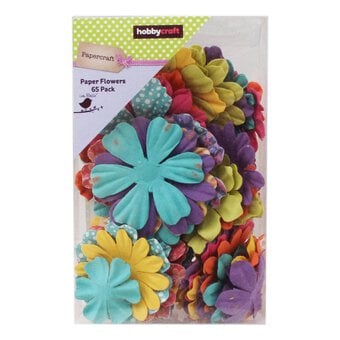 Assorted Helena Paper Flowers 65 Pieces