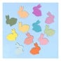 Multicolour Wooden Sitting Bunnies 12 Pack image number 1