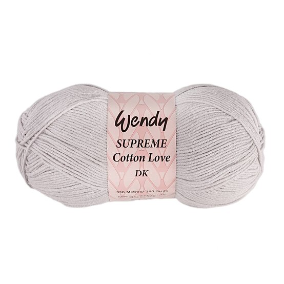 Wendy Grey Supreme Cotton Love DK Yarn 100g image number 1
