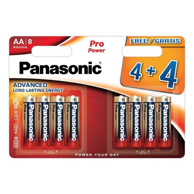 Panasonic Pro Power Gold AA Batteries 8 Pack image number 1