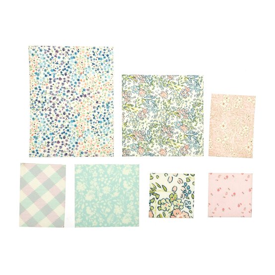 Pastel Flower Iron-On Fabric Patches 7 Pack image number 3