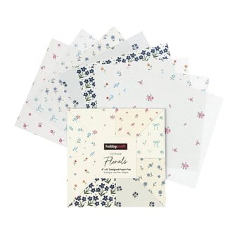 Cottage Florals Paper Pad 6 x 6 Inches 24 Pack