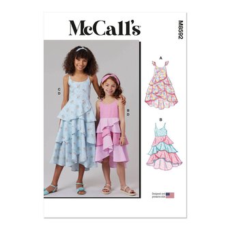 McCall's Children's Dresses Sewing Pattern M8592 (K5 7-14)