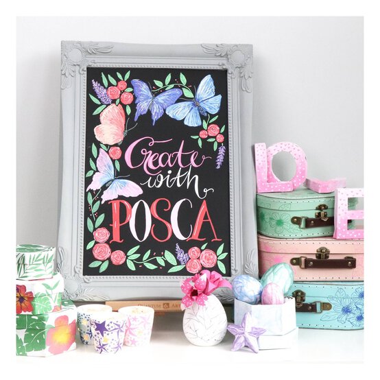 Uni-ball Posca Pastel PC-5M Marker Pens 8 Pack image number 2